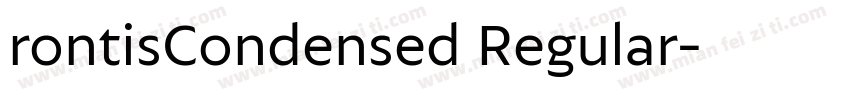 rontisCondensed Regular字体转换